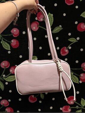 Mali + Lili lilac Eko double handle boxy shoulder bag